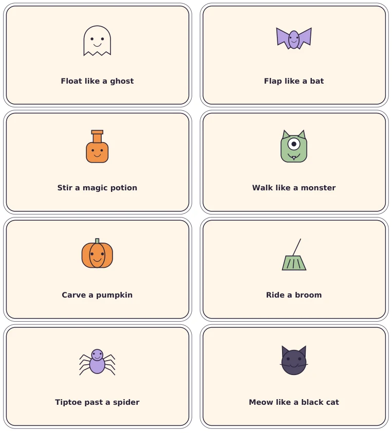 Printable Halloween charades