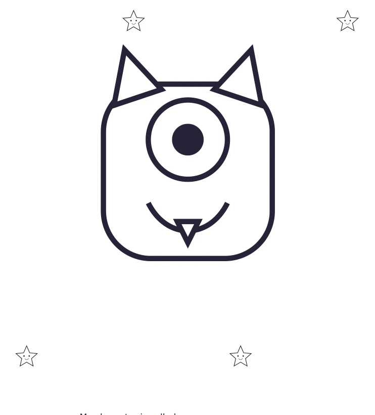 A little monster coloring page